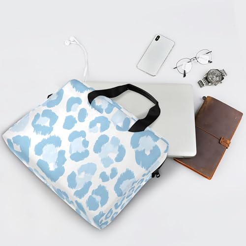 Maletín para portátil con estampado azul leopardo, 13-15.6 pulg miniatura 7