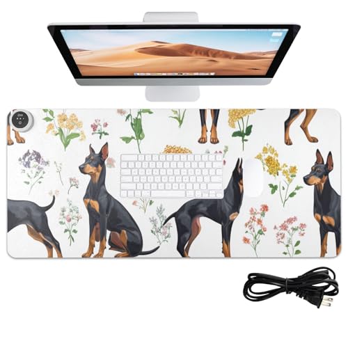 Tapis de souris chauffant grand format 80 x 33 cm tapis bureau chaud