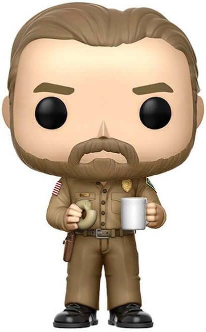 Stranger Things Hopper avec Donut Pop Figurine en vinyle Chase Variante et livrée avec étui de protection Pop Box | Pop Stranger Things