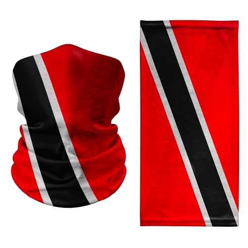 Tigoli Trinidad and Tobago Flag Design – Multifunctional Neck Gaiter | Lightweight & Breathable Face Cover for Outdoor Activities, Sports, Travel & Festivals
