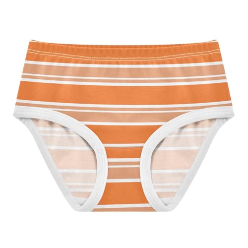 Orange and White Stripe Toddler Girls's Underwear 2T 2300918