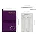 Scott Edward Golf Scorecard Cover Leather Scorecard Holder Statistic and Score Tracking Waterproof Soft Thick Umpire Lineup Card Holder(Purple)