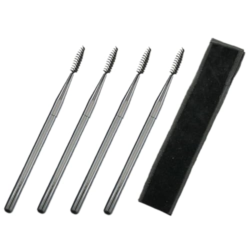 BESTYASH 4Pcs Brow Lift Applicator Eyelash Makeup Tools with Soft Bristles Portable Eye Makeup Tools for Women Includes Storage Pouch for Easy Carrying