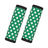 2 Pcs Luggage Handle Wraps for Suitcase - Fashion Medium Green Polka Dot Print Luggage Handle Covers, Suitcase Tags Identifiers for Suitcases, Travel Essentials for Flying Accessories