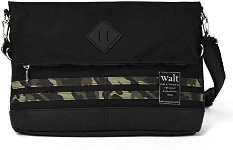 Amazon スーパーフロッグ 口折れショルダーバッグ ナイロンキャンバス 2本ライン 2way Black Camo ショルダーバッグ Amazon スーパーフロッグ 口折れショルダーバッグ ナイロンキャンバス 2本ライン 2way Black Camo ショルダーバッグ