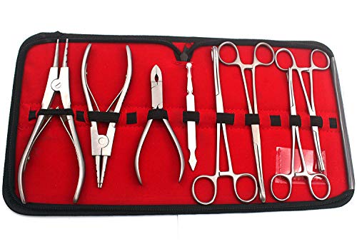 OdontoMed2011 8pc Piercing Tool Kit Stainless Steel W/Carrying Case ODM
