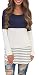 Chvity Women's Fashion Long Sleeve Slim Fit T Shirt Dress Tunic Top (XL, Blue)
