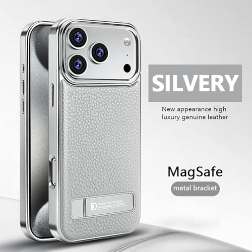 Coque iPhone 15 Pro Max luxe en métal et silicone argenté de haute qualité - 2