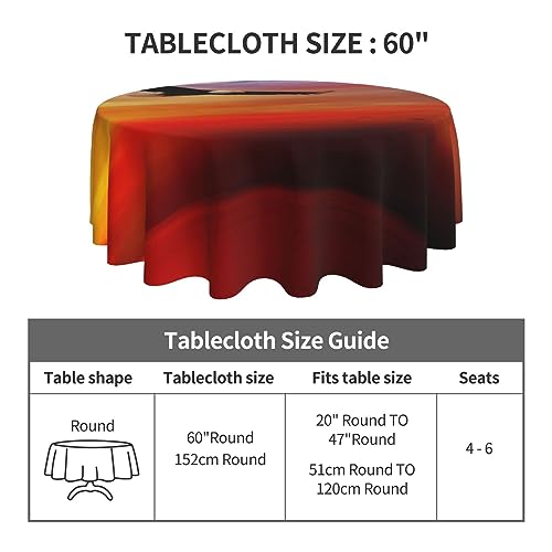 Nappe ronde Xzeit 150 cm anti-tache et imperméable pour protéger la table