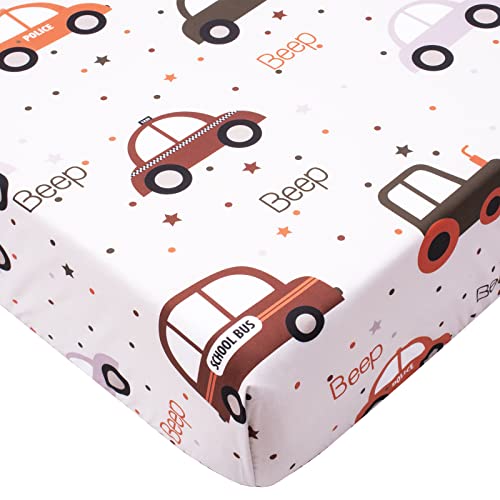 Image of Cloele Fitted Crib Sheet,Car Baby Nursery Sheet,52x28in