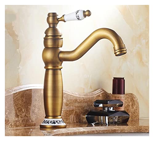 Robinet de lavabo de salle de bain avec mitigeur céramique et poignée douce