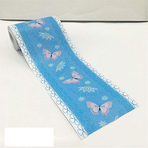 Bordure de papier peint Papillon bleu Décoration murale amovible Frise Murale Autocollant Papier Peint Autocollant imperméable en PVC Plinthe Autocollant...