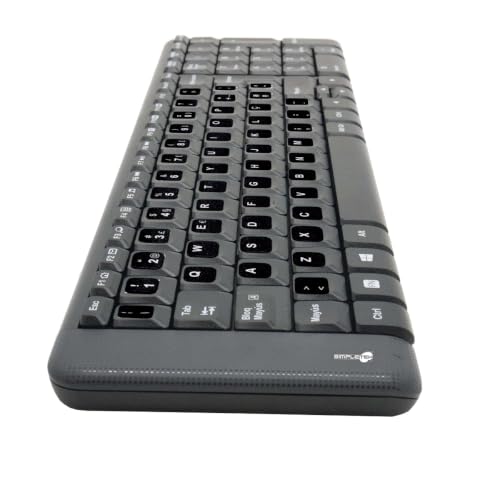 Teclado y ratón inalámbricos: kit inalámbrico compacto Simpletek QWERTY PT reacondicionado 3