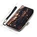 Acropolis Of Athens Long Wallet PU Leather Credit Card Holder Minimalist Coin Purse with Hand Strap