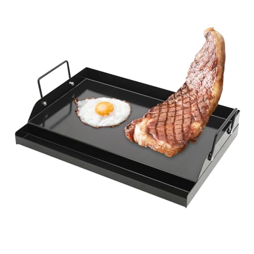 Image of PAXLINSEN 18" x 12" Nonstick Griddle for Gas & Charcoal Grill, Heavy-Duty Flat Top Griddle with Grease Tray for Cooking, Parties & Camping