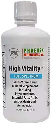 High Vitality Natural Liquid Multivitamin & Mineral Supplement, High Energy, Anti-Aging Formula, Mixed Fruit Flavor, Gluten Free, Sugar Free, & Highly Absorbable