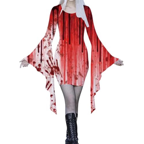 Tunique à manches longues d'Halloween gothique et asymétrique