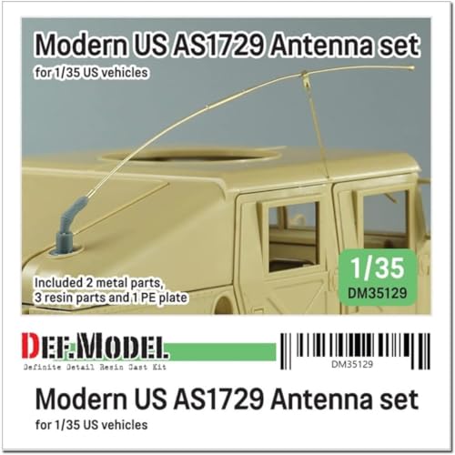 DEF MODEL DM35129 1/35 US Army AS1729 Antenna Base Set (Compatible with Each Model Manufacturer), Plastic Model Parts