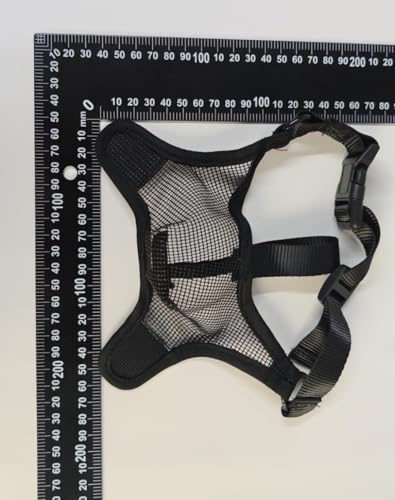 SHUOHONG Hunde Maulkorb, Nylon-Mesh, Atmungsaktiv und Bequem, für Große Hunde mit Verstellbaren Trägern, Maulkörbe für Hund (Schwarz-M) (Aufgrund der Körpergröße können die Größen Kleiner ausfallen)