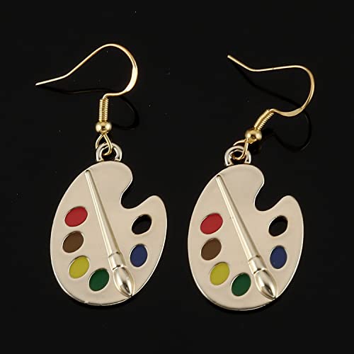 Art Teacher Appreciation Gifts: Earring Painters Palette Jewelry Set Teacher Earrings3