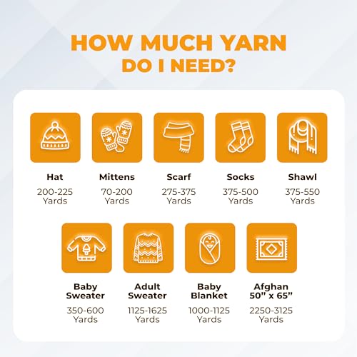 Image of Mary Maxim Maximum Value Acrylic Yarn for Crocheting and Knitting, Soft Worsted Weight Yellow Yarn 4, Ideal for Blankets, Sweaters, Hats, and Scarves, 8 oz Skein (474 Yds), Yellow - 1 Skein