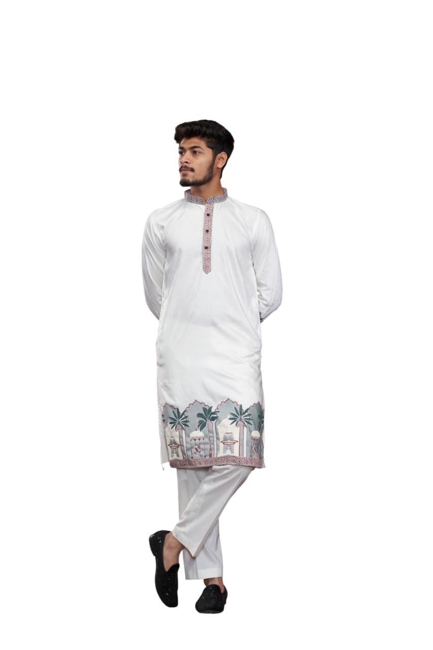 sanskruti TAJ Ethnic Design Premium Silk-Cotton for a Rich and Elegant Feel for Kurta Full Slevee Men Kurta, Straight Kurta-picture-47