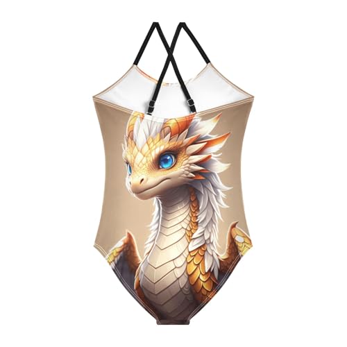 Cute Dragon Bathing Suit Girls, Girls One Piece Swimsuits Sport Summer Beach Swimwear for 3 Years Old2