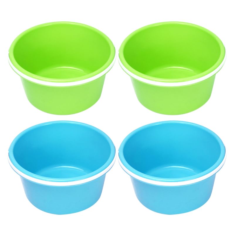 UPKOCH 4Pcs Plastic Sand Buckets with Handles Mini Colored Beach Pails for Kids Versatile Outdoor Toy Set for Sandcastle Building and Summer Fun