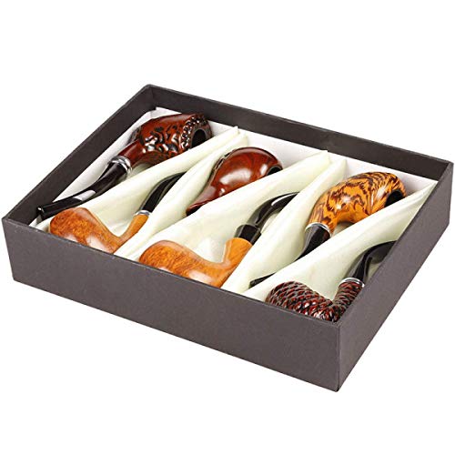 Tabak Pfeife Set Metall Acryl Holz Tabak Handgefertigt Aus Massiv Geschnitzten Rauchzubehör Vertieft & Winddicht Verpackt Cover