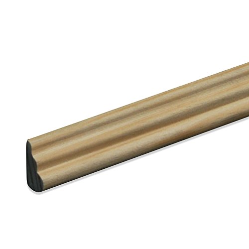 Preisvergleich Produktbild Profilleiste Zierleiste Abschlussleiste Bastelleiste aus geschliffenem Kiefer-Massivholz 2400 x 10 x 17 mm