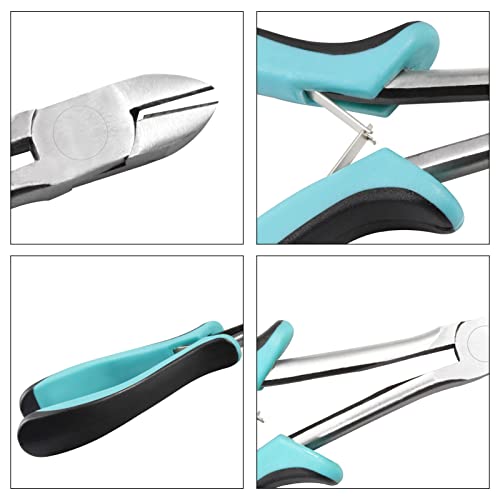 Image of Long Reach Side Cutters Mini Diagonal Cutting Pliers 6 Inches Wire Cutting Pliers Diagonal Cutter Nipper Repair Pliers for Jewelry Making Crafting