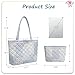Linpr Quilted Tote Bag for Women, Small Floral Handbags, Fashion Cotton Shoulder Bags Set for Shopping Work (Patchwork Blue Set)