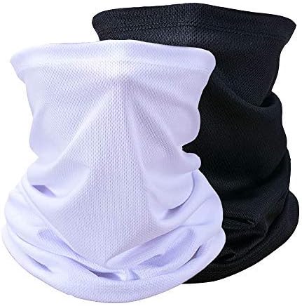 2PCS Protection Face Scarf Mask Bandana Headwear Neck Gaiter Women Men for Dust Wind Sun Protection