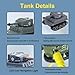 Liated Mini German WW2 Tiger Battle Tank Gray RC 1/72 Scale Model IR Remote Control Military Vehicle with LED