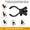 Microphone Clip for Mic Stand, Large Mic Clips Holder for Handheld Microphones and Recording Condenser and Wireless Microphones with Diameter Range 1.26" from 2.3", with a 5/8" to 3/8" Screw Adapter #5