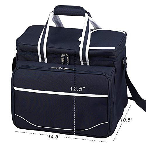 Picnic at Ascot Original Insulated picnic cooler with Service for 4 -Designed & Assembled in The USA