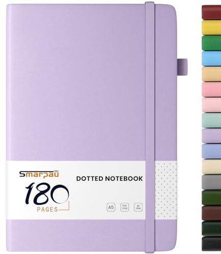 Smarpau Bullet Dotted Journal A5 180 Pages Dot Grid Notebook