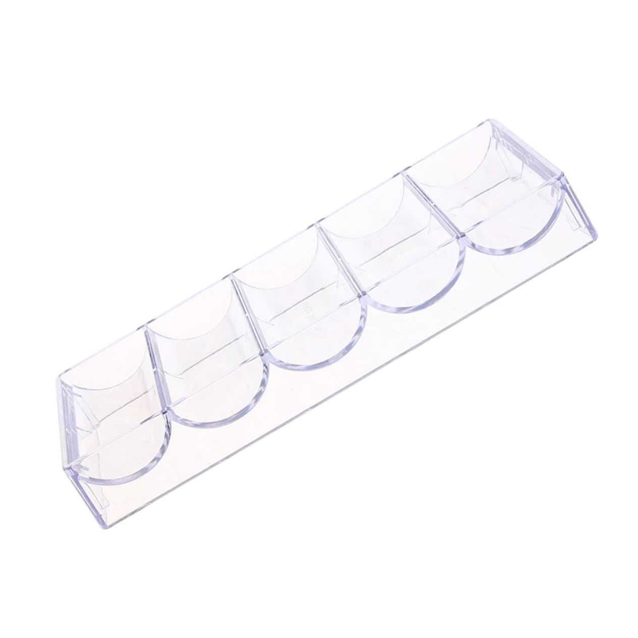 Boîte de Rangement pour Chips Party Chips en Acrylique Transparent 5 Compartiments pour 100 Jetons, Organiseur pour Poker à Domicile