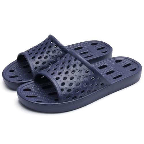 Image of Litfun Shower Shoes for Women Non-Slip Quick Dry Shower Slippers Lightweight Pool Sandals with Drain Holes for College Dorm, Beach, Bathroom & Gym