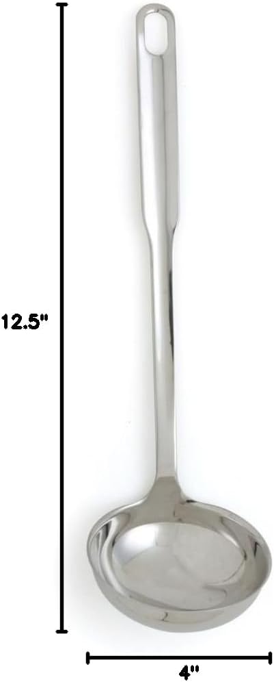 Norpro, Silver Stainless Steel Soup Ladle, 12.5-Inch, 12.5in/32cm