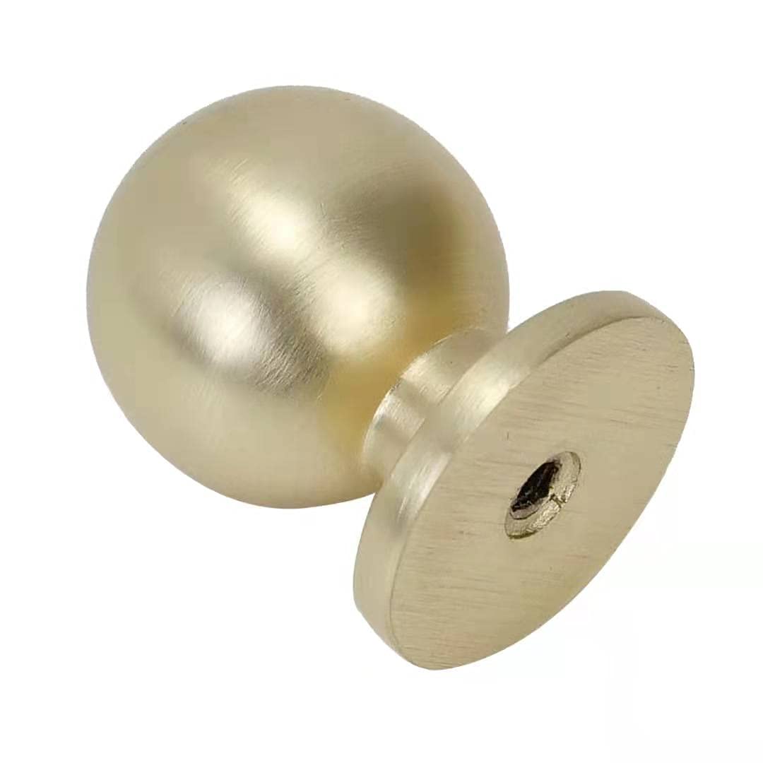 Round Brushed Brass Cabinet Knob - 88222BB18, 1 in (25 mm) — KHTUMEWARE