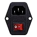 Inlet Module Plug Fuse Switch Male Power Socket 10A 250V 3 Pin IEC320 C14