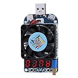 Fosa USBテスターマルチメーター 5V / 9V / 12V / 20V USBデジタル電流電圧テスター USB負荷テスター 電子負荷テスター 抵抗モジュールHD35 35W DC4-25V スマート自動パワーオフ保護