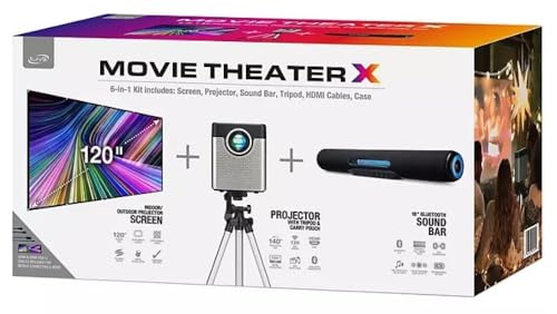 Image of iLIVE Projector Pop Up Movie Theatre Kit Black