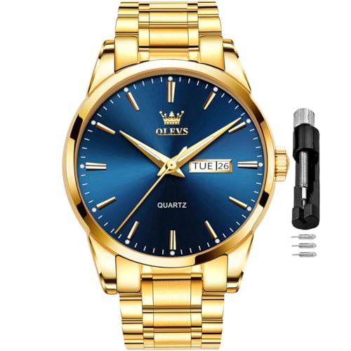 OLEVS �r���v �����Y �r�W�l�X �h���X �_�C�������h �A�i���O �N�H�[�c ���t ���O�W���A���[ �N���V�b�N �X�e�����X�X�`�[�� �h�� ���� �c�[�g�[�� �r���v, �u���[�E�H�b�` �S�[���h 98, �����Y�r���v�B