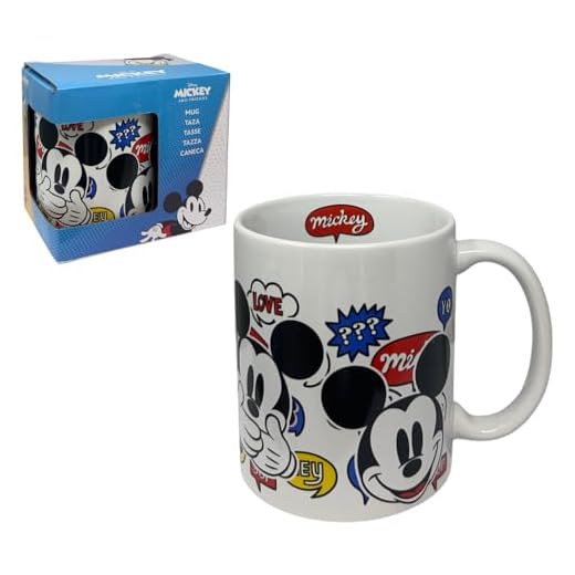Taza Mickey Disney de cerámica modelo Mug 325 ml taza de desayuno para niños