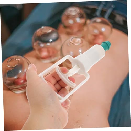 Accesorio de terapia de vacío manual con bomba de succión para ventosas de mano, diseño compacto y liviano, reemplazo para terapia de ventosas corporal miniatura 6