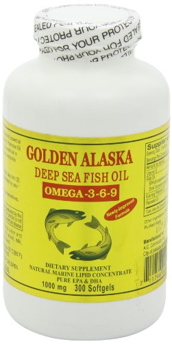 Golden Alaska Deep Sea Omega-3-6-9 Fish Oil 1000Mg 300 Softgels #TOP6