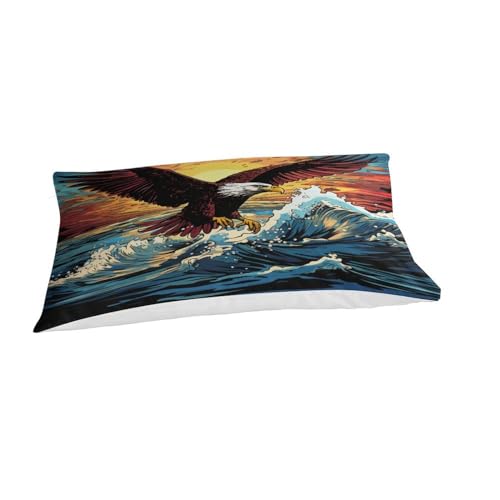 Ensemble de literie aigle avec housse de couette microfibre douce lit simple 135x200