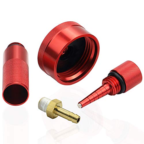image for Mekar Aluminum Extended Run Brass Hose Fitting Gas Cap Change Funnel M